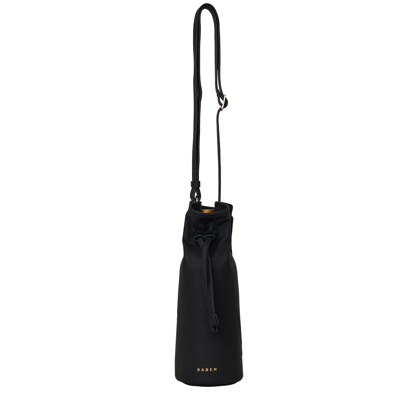 Saben Wilda Wine Carrier in Black Leather