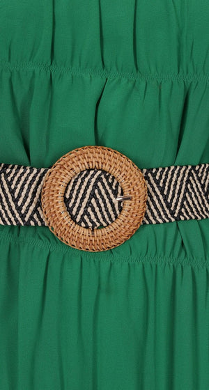 Augustine Meka Woven Belt Tan or Black Stripe