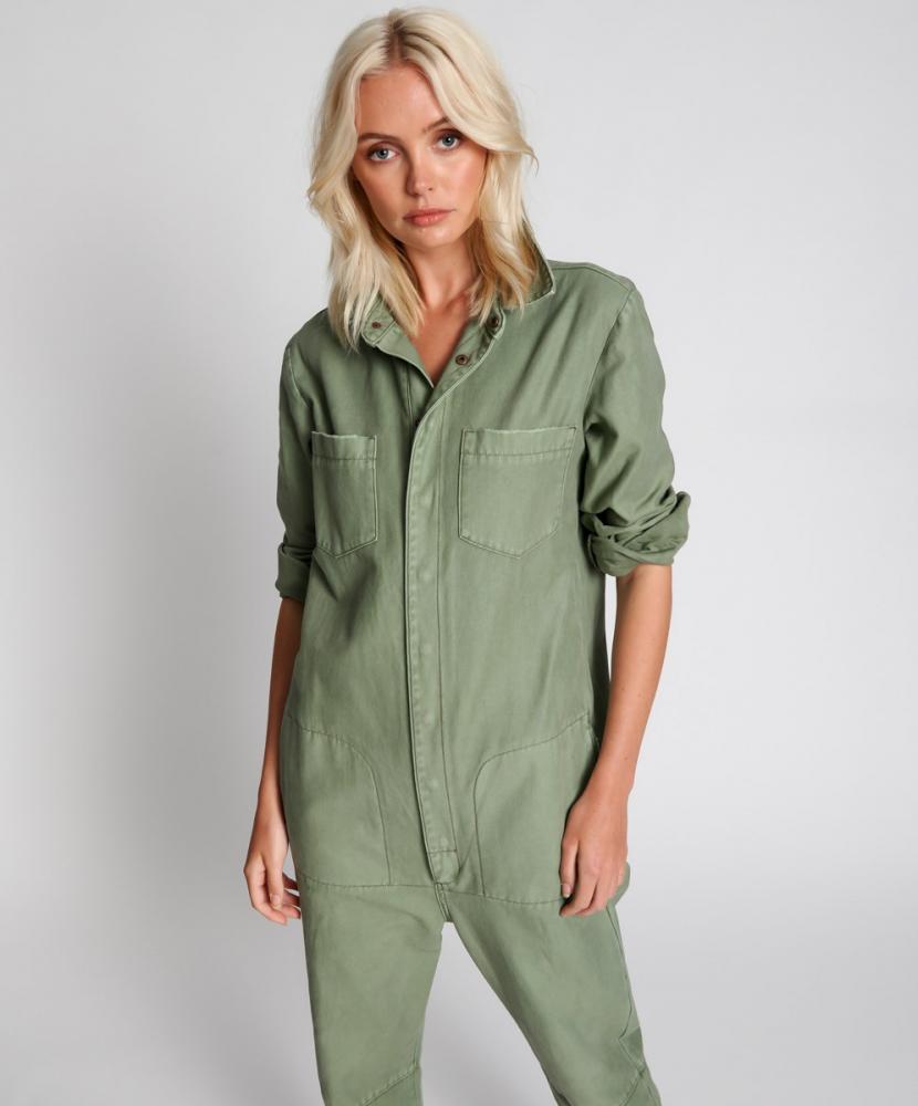 One Teaspoon Super Khaki Paradise Utility Jumpsuit