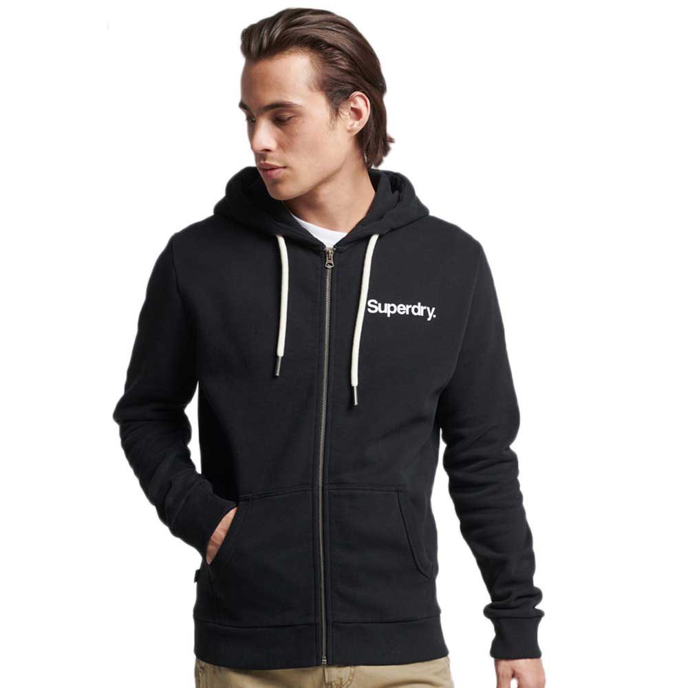 Superdry Classic Zip Hood in Black