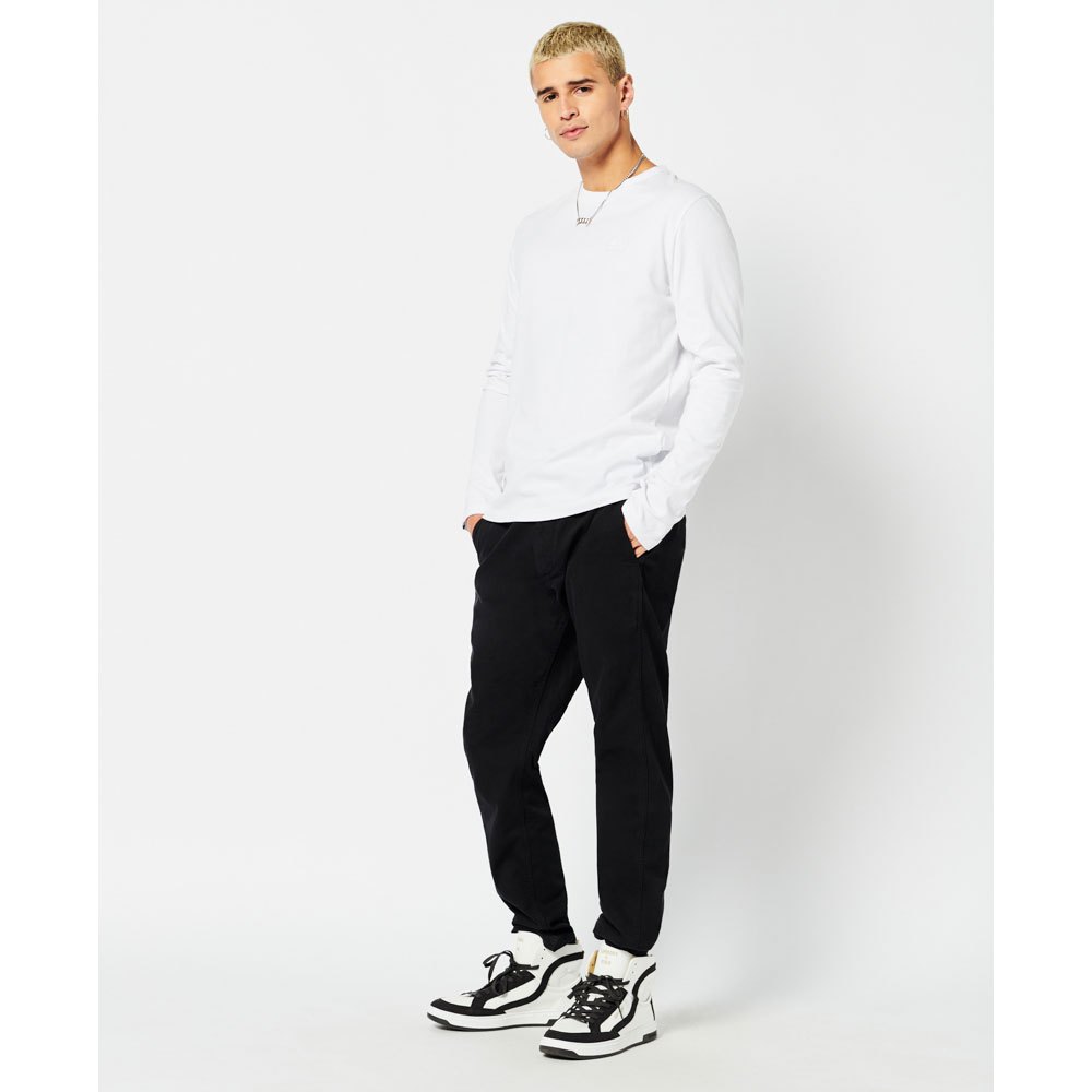 Superdry Vintage Logo Emblem Long Sleeve Top in White or Black