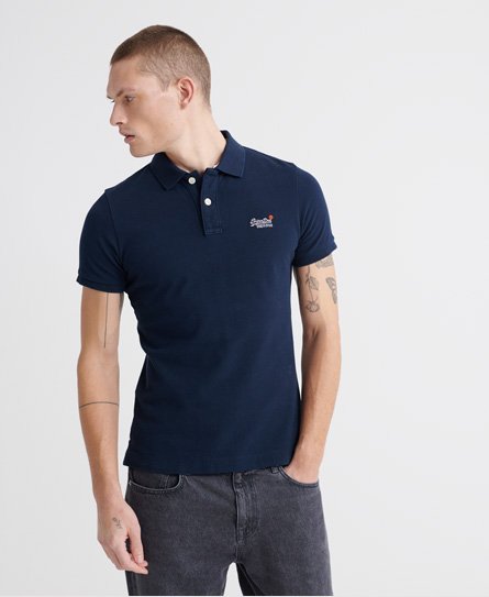 in Superdry Boutique Pique Polo Shed Classic – Fashion or Tee Navy Black