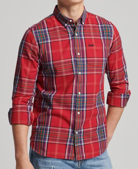 Superdry Drayton Check Paprika Red