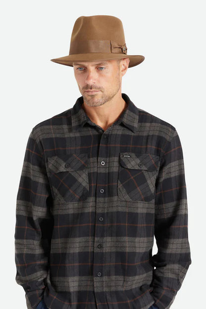 Brixton Paco Fedora in Desert Palm