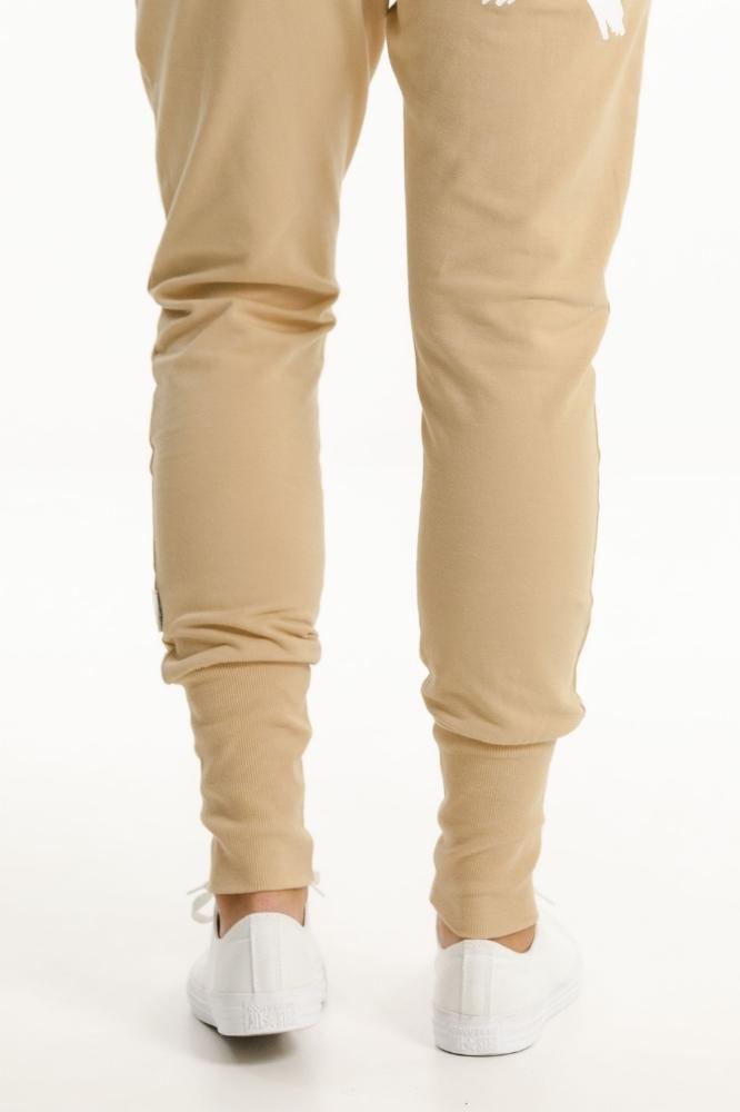 Home-Lee Apartment Pants Coffee Cream with White X