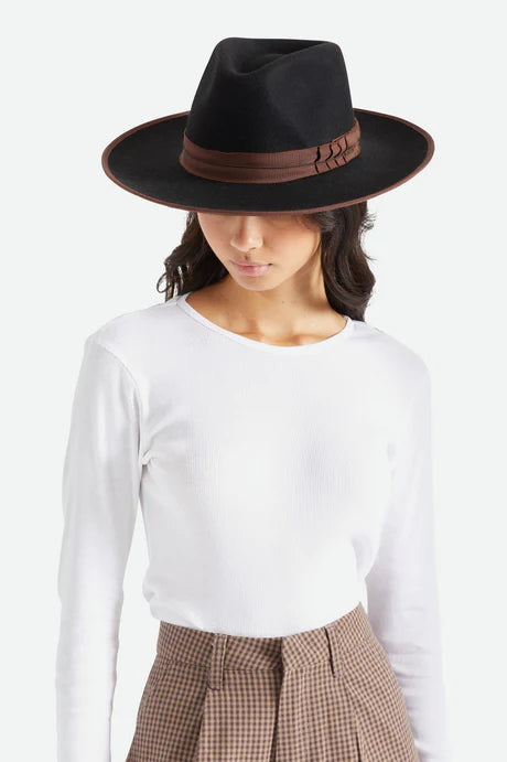 Brixton Reno Fedora in Black/Brown or Moss