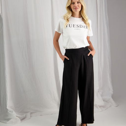 Tuesday Label Fashion Tee in White Vogue